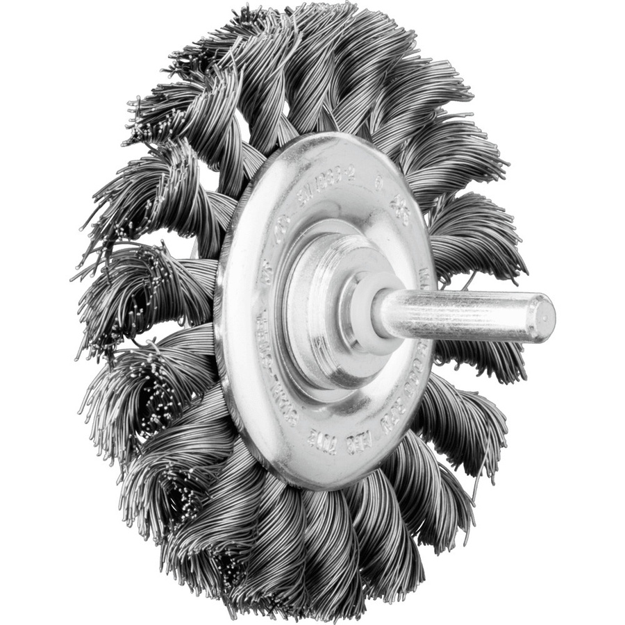 PFERD TOOLS Rundbürste gezopft RBG aus Stahl mit Schaft-Ø 6 mm, Durchmesser: 76 mm, Breite: 12 mm, Farbe: Silber - Bild 1