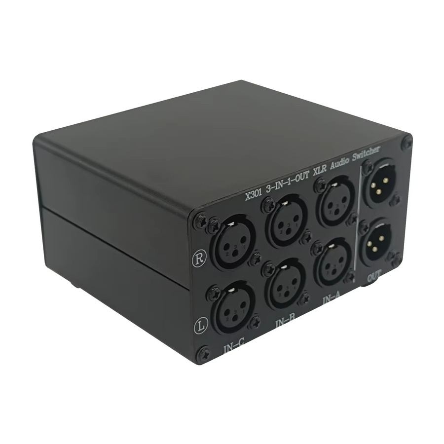 SOLUPEAK 3 in 1 Audio Switcher XLR Stereo Balance Signal Selector Splitter, Schwarz - Bild 2