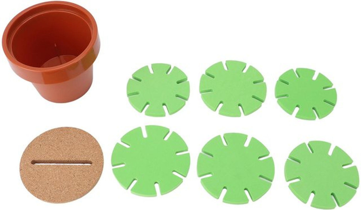 CosyHome Untersetzer Cactus mit Blumentop-Halterung, Thermoisolierend und Rutschfest, Grün - Bild 1
