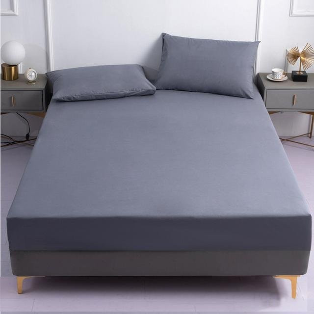 Wasserdichtes Spannbettlaken von Your Warm Home in Grau, Matratzenschoner aus Baumwolle und Polyester, Anti-Rutsch und Urinbeständig, B: 48 cm, T: 74 cm - Bild 1