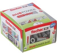 Fischer DuoPower Universaldübel aus Nylon in Grau, Durchmesser: 8 mm, Länge: 40 mm - Bild 1