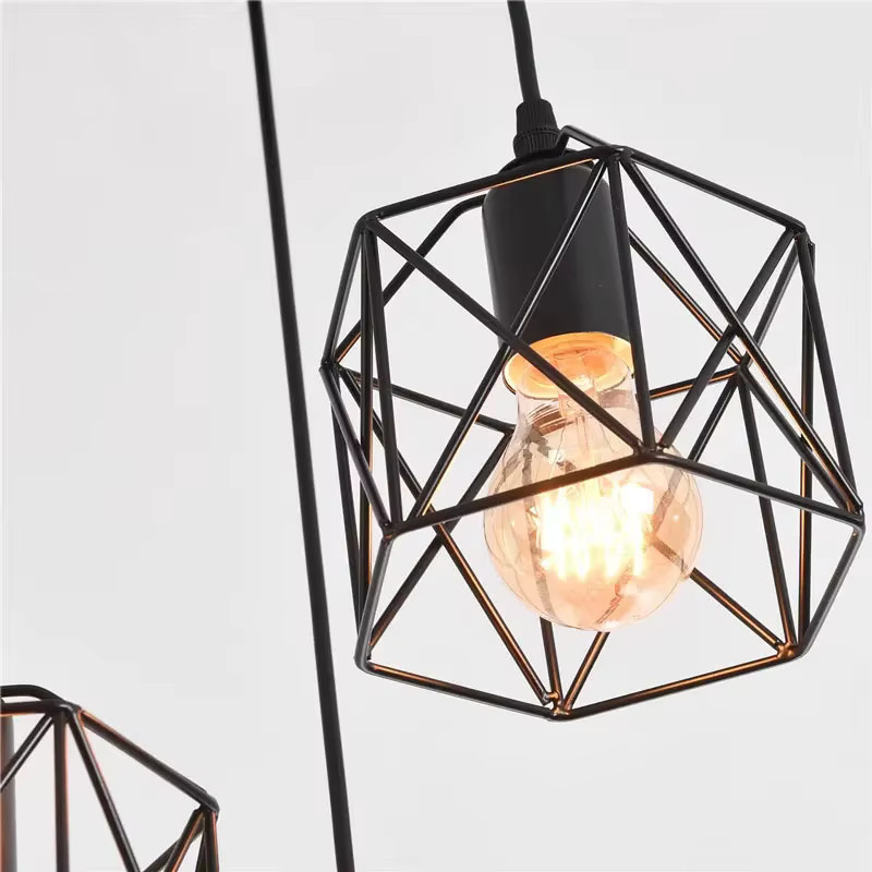 TRAZOS Industrielle LED-Pendelleuchte aus Metall mit E27-Sockel in Gold/Messing für Küche und Flur - Bild 4