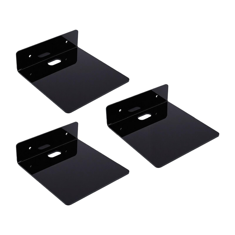 3er-Set Fishine Wandregale aus Acryl in Schwarz für Lautsprecher und Kameras zur Wandmontage - Bild 1