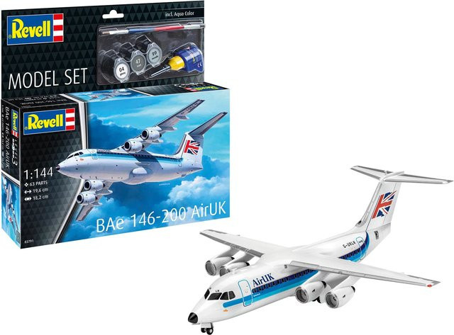 Revell BAe 146-200 AirUK Model Set, 1:144, ab 10 Jahren - Bild 1
