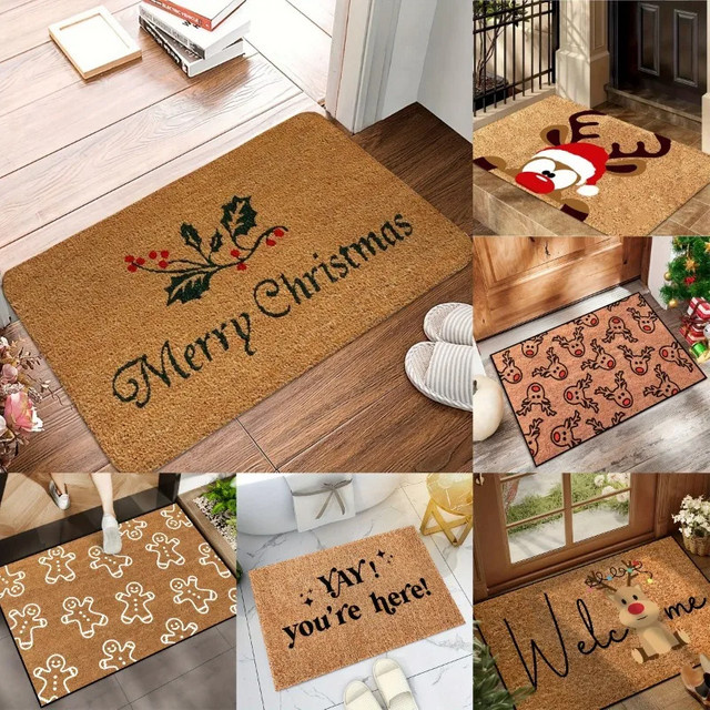VIKAMA Weihnachts-Rentier Teppich als Willkommensmatte für den Innen- und Außenbereich - Bild 1