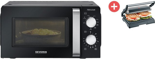 Severin 2-in-1 Mikrowelle MW 7781 und Kontaktgrill KG 2394 Set - Bild 1