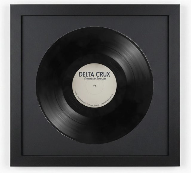 K-Möbel Schallplatten Rahmen Schwarz mit schwarzem Passepartout für deine Vinyl, B/T/H: 40 x 40 x 1 cm - Bild 1