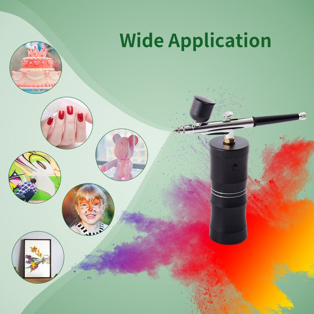 Pyeeyan Schnurloses Airbrush-Set mit Kompressor, 03 mm Düse, 10 cc Tasse - Bild 1