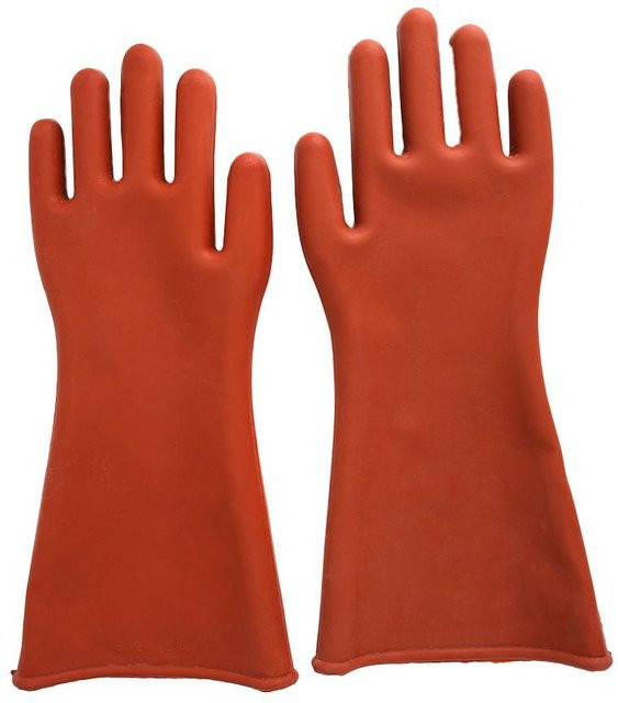 CosyHome Hochspannungs-Isoliergummihandschuhe für Elektroarbeiten, Farbe: Rot - Bild 1