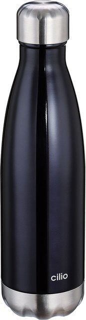 Elegante Isolierflasche von Cilio in Schwarz, 0,42 l - Bild 1