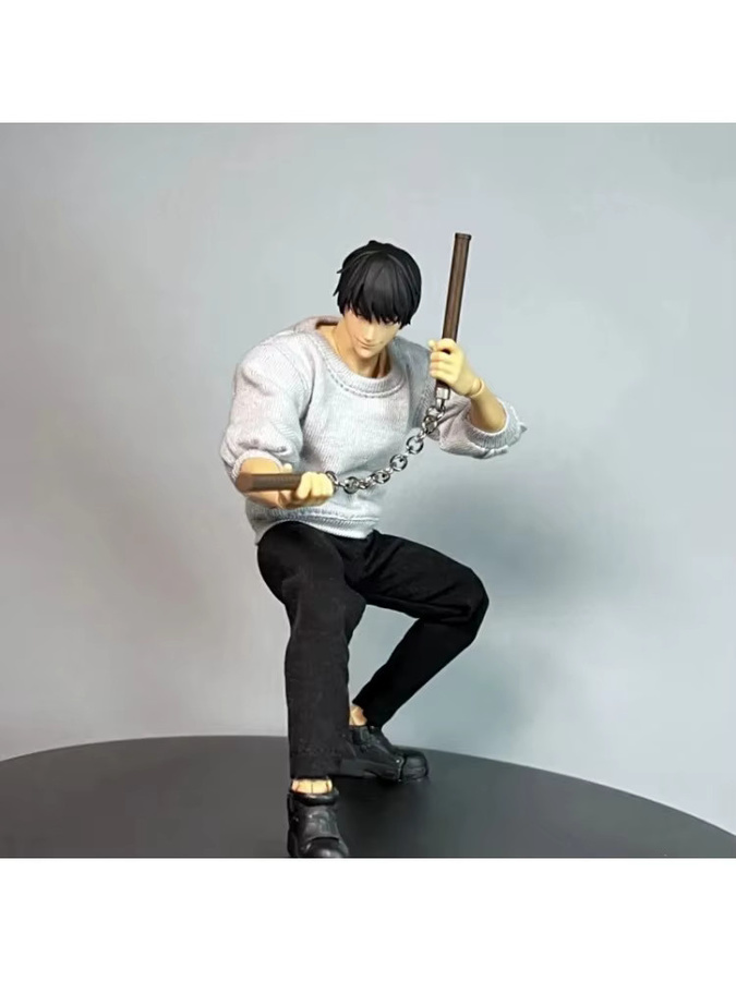 Bandai Fushiguro Toji Actionfigur, Maßstab 1:12, Hosen-Set, Schwarz - Bild 2