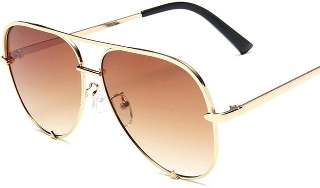 Yiran bag Sonnenbrille Aviator, Metall, Vollrand, Unisex, Braun - Bild 1