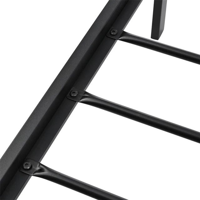 KOMHTOM Metallbett mit Stauraum im Kopfteil und Lattenrost in Naturholz-Optik, B/T/H: 140 x 200 x 216 cm - Bild 1
