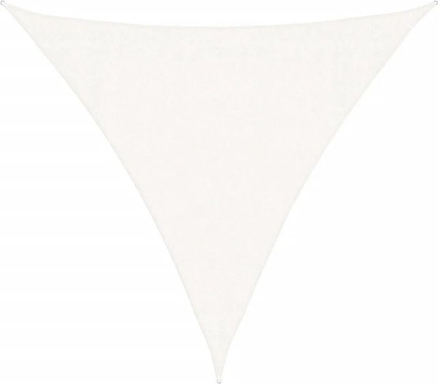 vidaXL Sonnensegel aus HDPE, dreieckig, Weiß, B/T/H: 300 x 300 x 300 cm - Bild 1