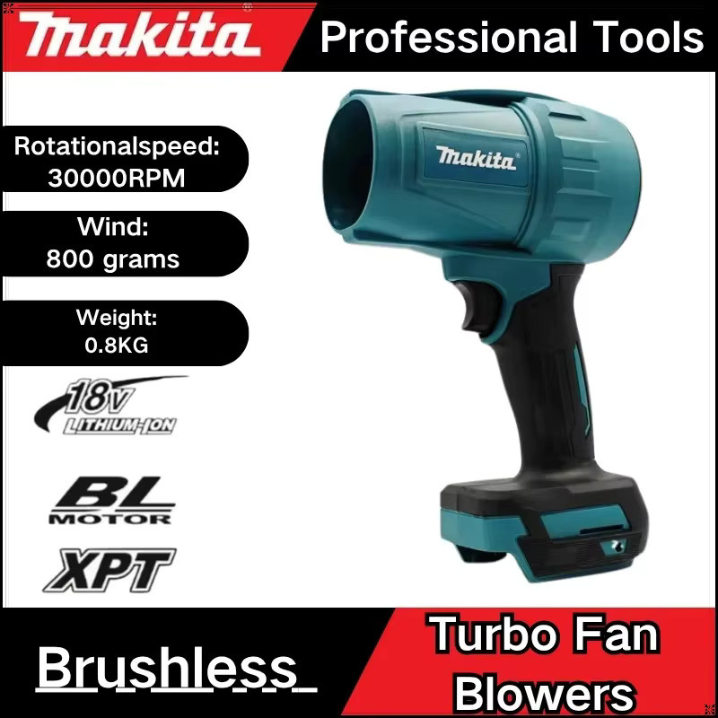 Makita Wiederaufladbarer Turbo-Gebläse Elektrischer Luftreiniger mit LED-Licht in Blau - Bild 2