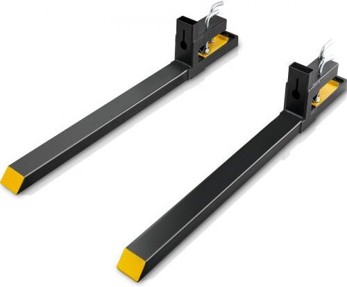 VEVOR Palettengabeln Anklemmbar Schwarz, 2er Set Gabelzinken für Gabelstapler und Frontlader, Tragfähigkeit 1814 kg, B/T/H: 149,0 x 10,0 x 23,0 cm - Bild 1