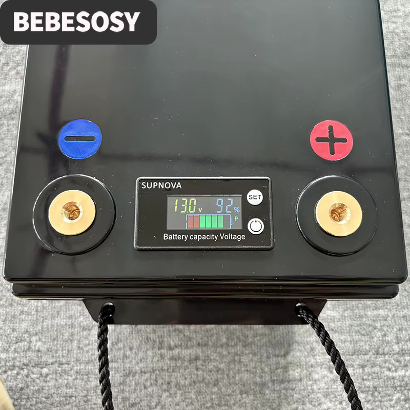 Bebesosy 12V 280Ah DIY Tragbare Batterie Box mit TFT LCD Display und 200A BMS in Schwarz - Bild 2