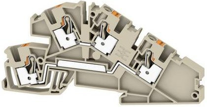 Weidmüller Installationsetagenklemme Push-In-Klemme Steckanschluss Dunkelbeige 25 Stück - Bild 1