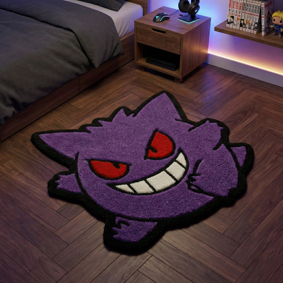 Bandai Kawaii Gengar Teppich in Lila für dein Schlafzimmer oder Gaming-Zimmer - Bild 2