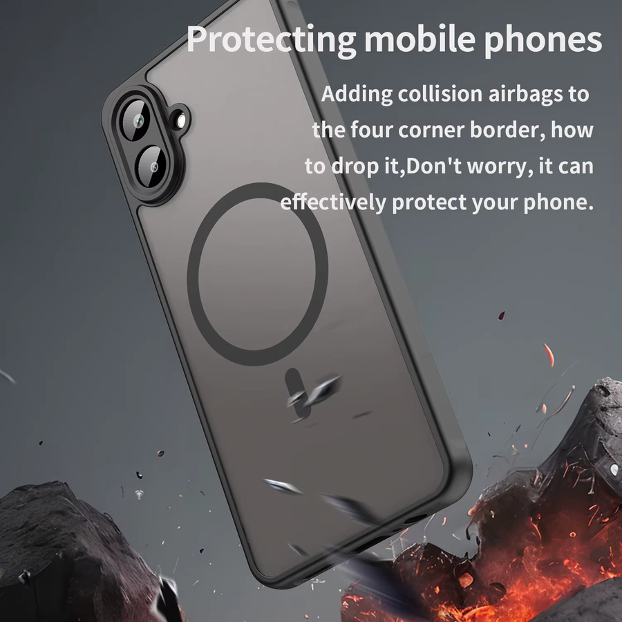 Stoßfeste Magnetische Luxus-Rüstung Handyhülle für Samsung Galaxy A17 5G A16 4G F17 5G A07 M07 F07 5G, Wireless Charging kompatibel, Transparent Pink - Bild 4