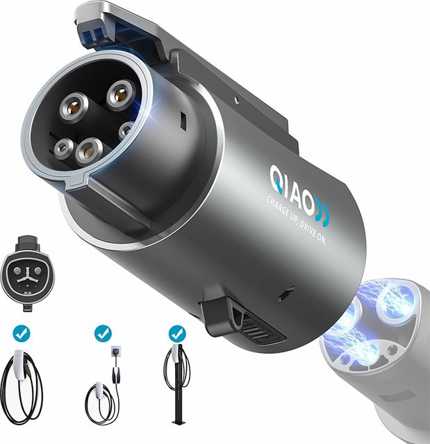 QIAO Elektrofahrzeug-Ladeadapter für Tesla auf Typ1 J1772 EV-Autoladegerät-Steckeradapter mit max. 80A und 250V - Bild 1