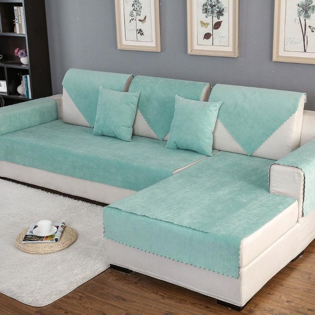 Wasserdichter L-förmiger Ecksofabezug von Your Warm Home für 1-4 Sitzer, rutschfest und waschbar, B/H: 70 x 90 cm - Bild 1