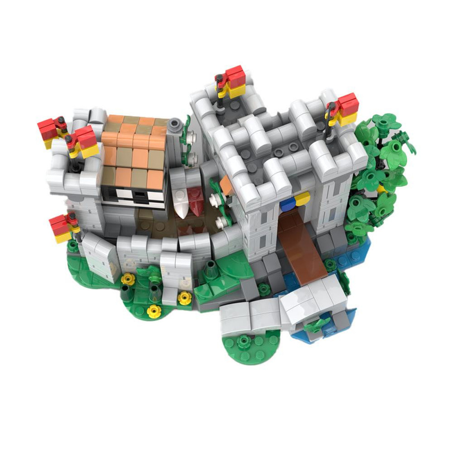 Linyi toy Bausteinset Mittelalter Burg Ritter Löwe bunt - Bild 2