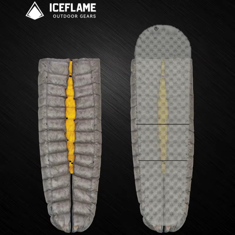 HIKEBURGER ICE Flame NXT 850FP Daunendecke für Outdoor-Camping, ultraleichte Entendaunendecke in Grau - Bild 2