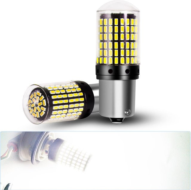 2 Stück LED-Auto-Rückfahrlichter und Signalleuchten für Rücklicht, Blinker und Tagfahrlicht, Sockel 1156 BA15s und 1157 BAY15D - Bild 1