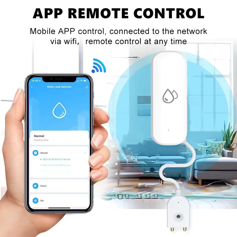 Tuya Smart WiFi Wassersensor und Leckdetektor in Weiß mit Smart Life APP-Benachrichtigung für deine Haussicherheit und Überlaufschutz - Bild 4