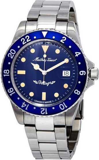 Mathey-Tissot Armbanduhr Automatik, Edelstahl, Blau, Herren - Bild 1