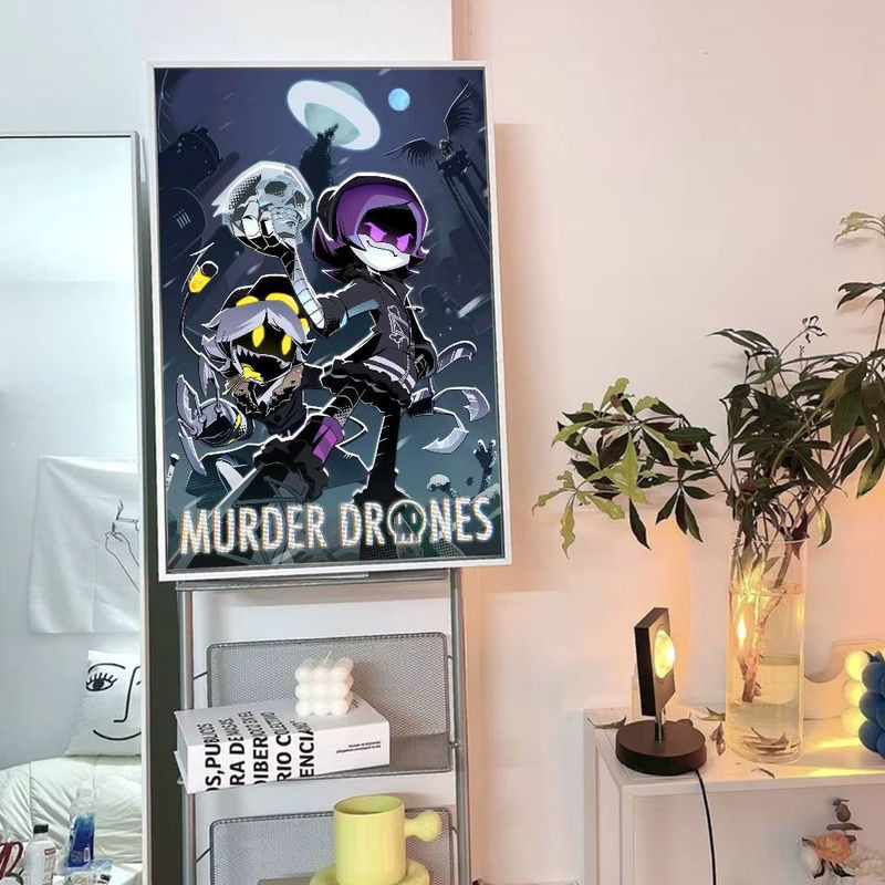 Potdemiel Anime Murder Drones Retro Wandposter aus Kraftpapier, Mehrfarbig, Rechteckig - Bild 3
