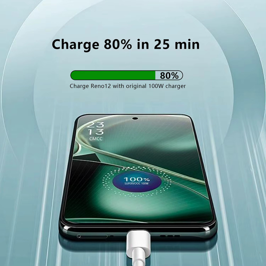 Tonsiny USB-A auf USB-C Schnellladekabel 100 W in Weiß für Oppo Reno12 Find X8 OnePlus 12 Nord N30 und Realme 13/14 - Bild 2