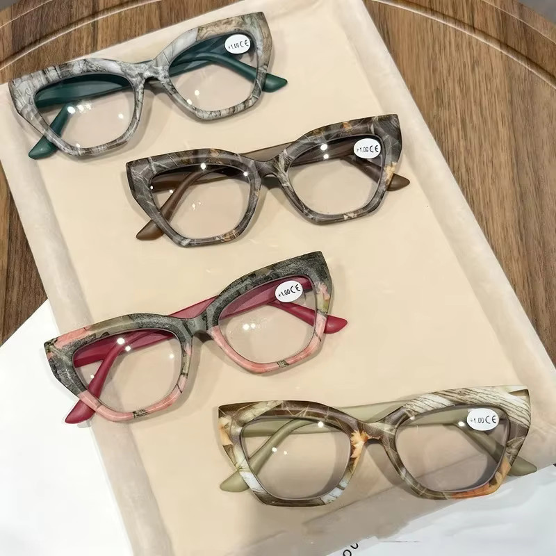 ERIKOLE Lesebrille Cat-Eye, Blumenmuster, Vollrand, Kunststoff, Multicolour - Bild 3