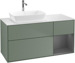 V&B Waschtischunterschrank Finion in Olivenmatt lackiert, Breite: 120 cm, Tiefe: 50,1 cm, Höhe: 50,1 cm - Bild 1