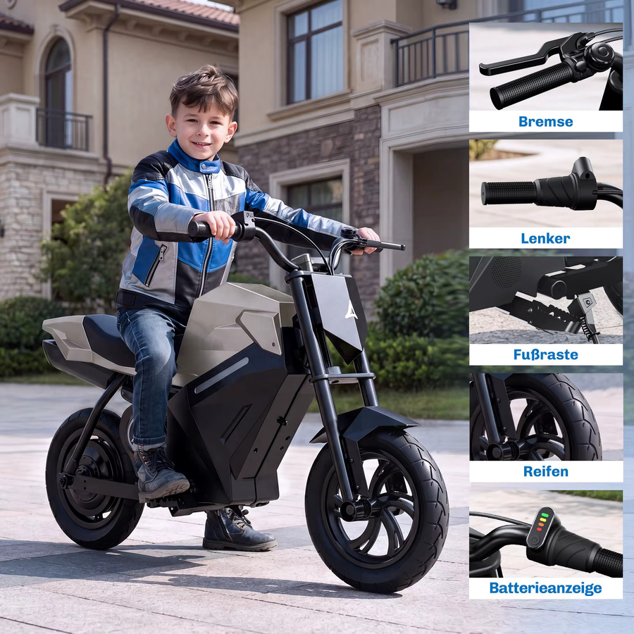 TODIMART ADV250 Kinder-Elektromotorrad, elektrisches Dirtbike, ab 6 Jahre - Bild 6