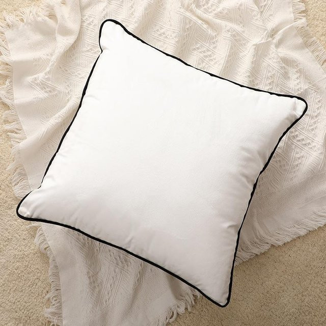 Samt Kissenbezug HASE FiFi in Schwarz und Weiß für dein Sofa, B/H: 30 x 50 cm - Bild 1