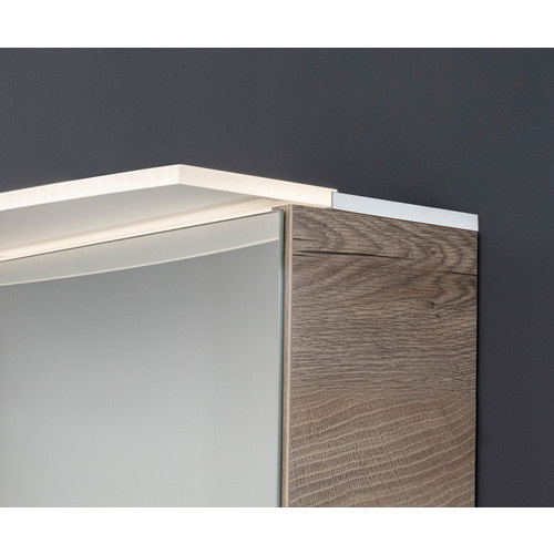 Fackelmann Spiegelschrank B.Style in Eiche Natur mit LED-Beleuchtung und Softclose-Türen, B/H/T: 80 x 81,2 x 26,3 cm - Bild 3