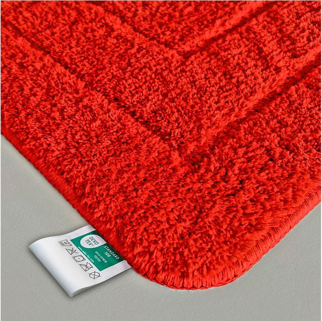 Karat homeliving Badematte Atlantis in Rot mit rutschhemmender Rückseite - Bild 1
