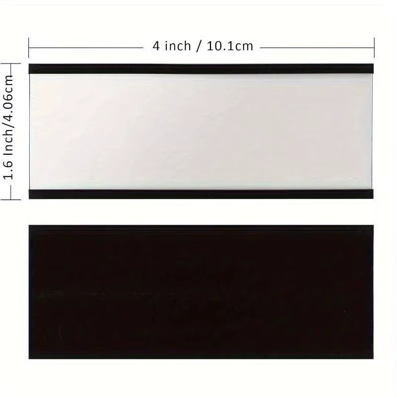20er-Pack magnetische Etikettenständer in Schwarz aus Kunststoff mit starkem Magnetfuß und selbstklebender Halterung für Büro, Werkstatt oder Kühlschrank - Bild 3