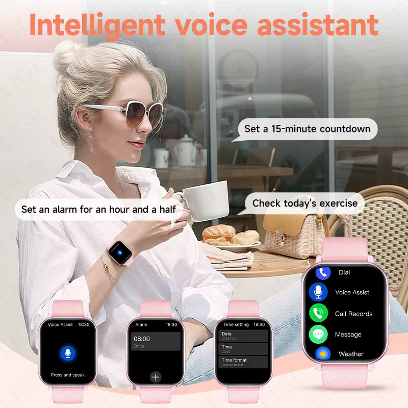 LIGE Smartwatch, Schwarz, Silikon, Unisex - Bild 4