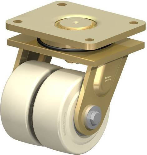 Blickle LSD-GSPO 125K Doppel-Lenkrolle mit Rad-Durchmesser 125 mm und einer Tragfähigkeit von max. 3600 kg in Beige und Multicolour - Bild 1