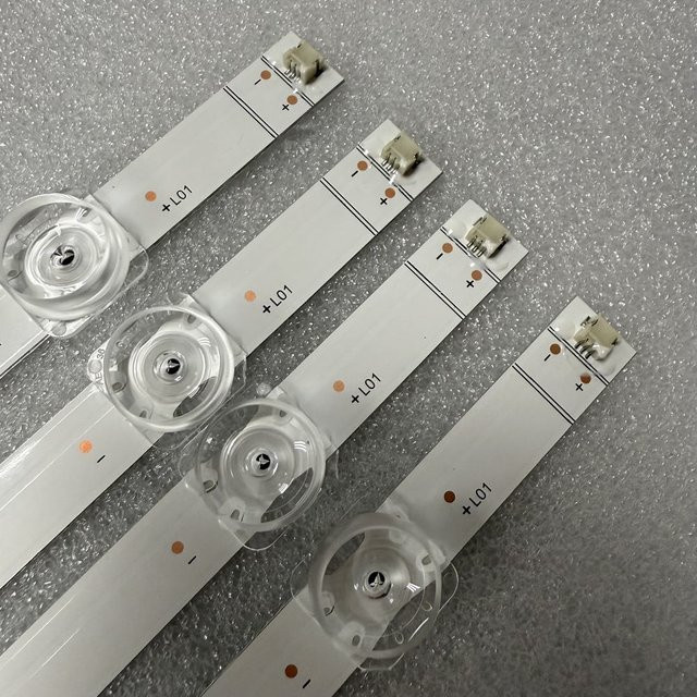 4er-Set LED-Hintergrundbeleuchtung-Streifen für Hisense 55A63H 55A6BG 55A6BGTUK 55A63HTUK SVH550F94 HD550Y1J72-T3L1 mit 8 LEDs in Weiß - Bild 1
