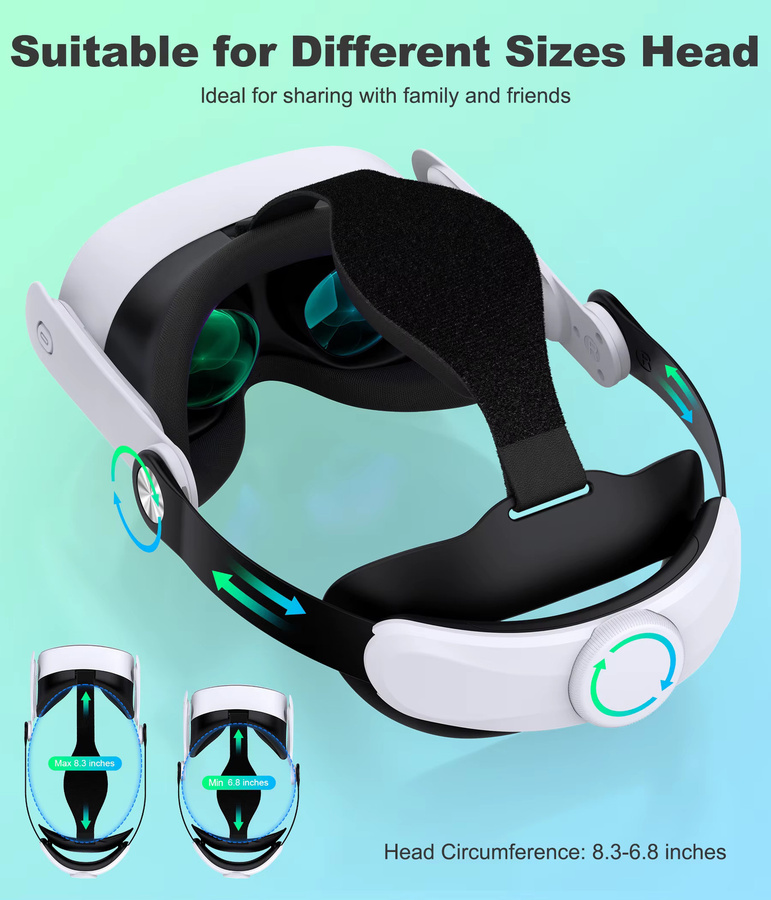 BEBONCOOL MQ5000 Elite Strap Kopfband für Meta Quest 3S, Meta Quest 3 und Meta Quest 2 VR Zubehör - Bild 4