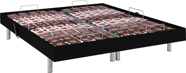 Vente-unique Bettgestell Nafuri mit verstellbarem Lattenrost in Schwarz, 200 cm - Bild 1