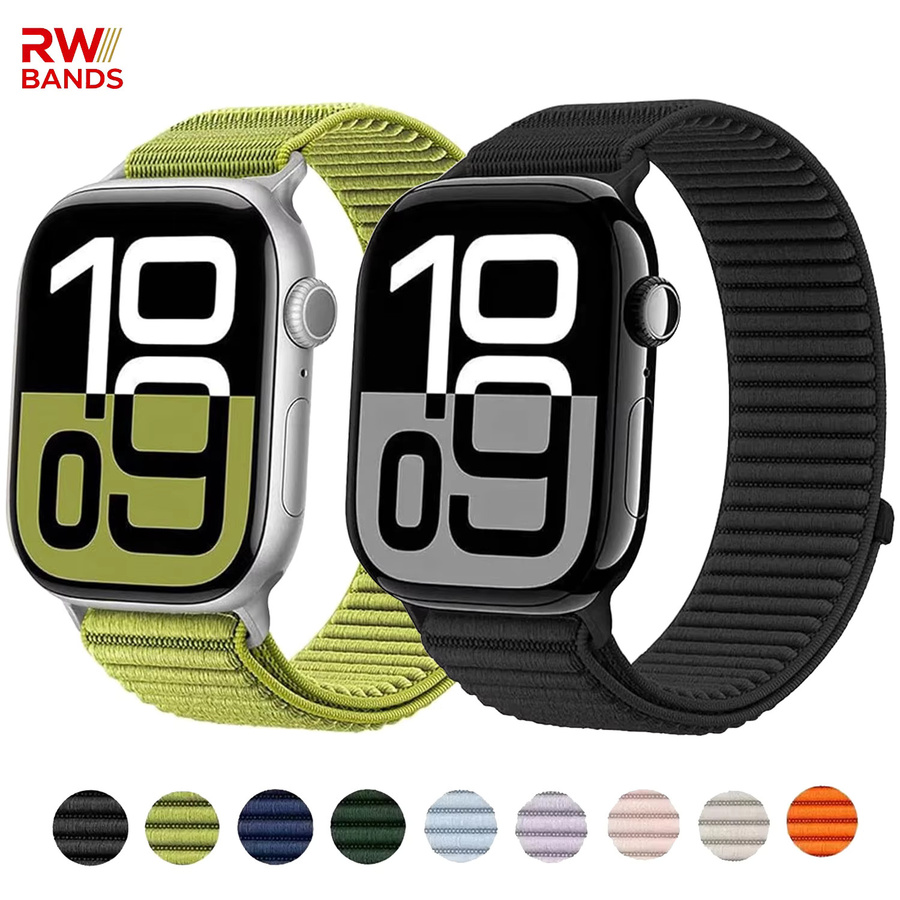 RWBANDS Uhrenarmband Nylon-Schlaufenarmband, Schwarz, Unisex - Bild 6