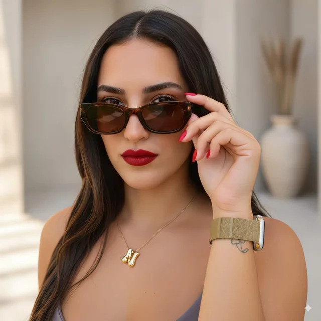 BLUEMOKY Cat-Eye Sonnenbrille, Vollrand, Braun, Kunststoff, Damen - Bild 1