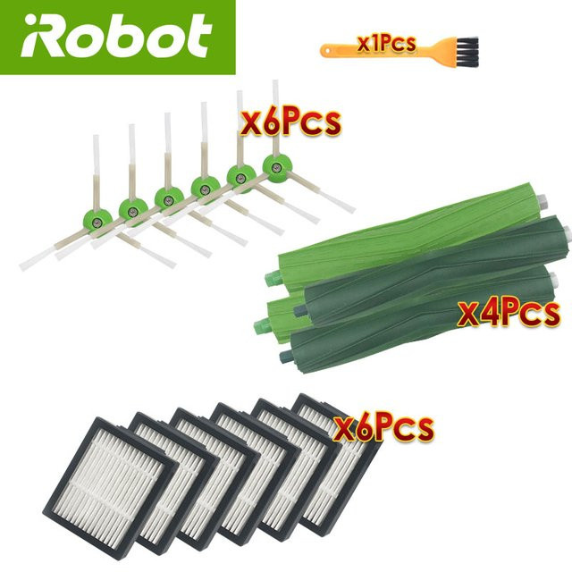 Ersatzteil-Set für iRobot Roomba I7 I3 J7 Plus E5 E6 mit HEPA-Filter, Rollbürste und Seitenbürste - Bild 1
