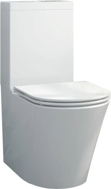 Glasdeals Stand-WC in Weiß mit Spülkasten und SoftClose Sitz BTWS-6012 - Bild 1