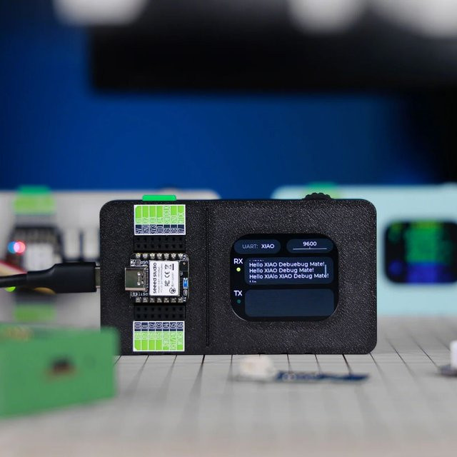 Seeed Studio XIAO Debug Mate Debugger Tool in Schwarz mit SWD-Schnittstelle, UART, Grove, OpenOCD und PyOCD Unterstützung sowie LCD - Bild 1
